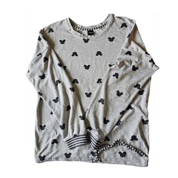 Disney Pajama Set - Gray with Black Mickey Pattern Womens - Picture 3 of 15